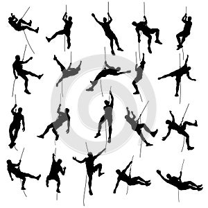 Climber set silhouette 2