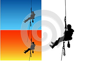 Climber silhouettes