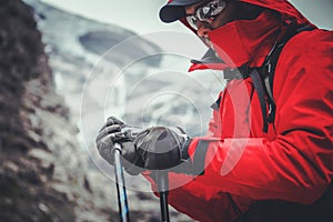 Climber on a Trailhead