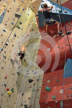 Climbers in action, Almost reaching the top