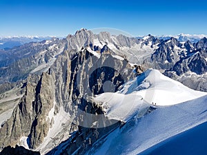 Climbers on the Alps