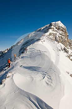 Climbers on the ascent photo