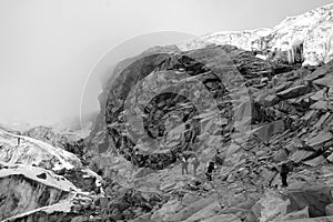 Climbers on Cordillera Blanca