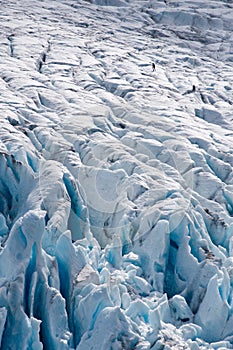 Climbers on glacier