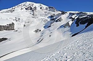Climbers on Mount Rainier