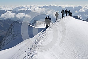 Climbers in the mountains