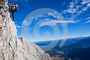 Climbing in Austrian Alps