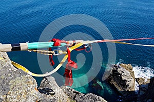 Climbing equipment close-up