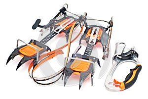 Climbing equipment - crampon, ascender photo