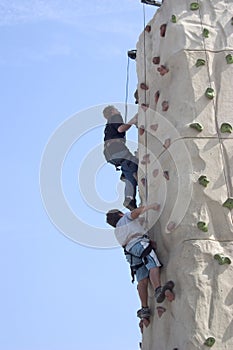 Climbing a Fake Rock Wall