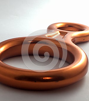 Climbing gear on white background