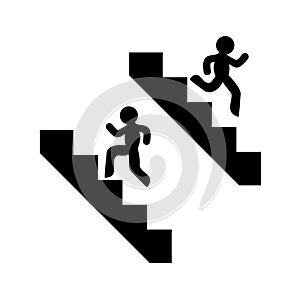 Climbing and going down stairs symbols