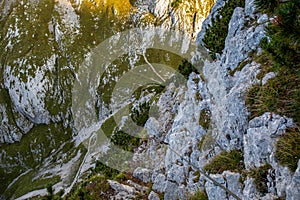 Climbing in Julian alps, Slovenia