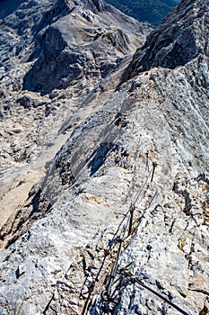 Climbing in Julian alps, Slovenia