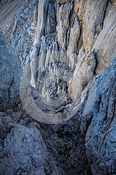 Climbing in Julian alps, Slovenia