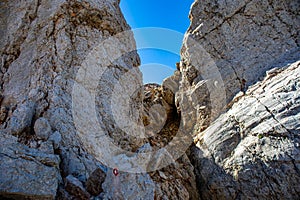 Climbing in Julian alps, Slovenia