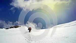 Climbing Mont Blanc summit