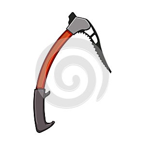 climbing piolet ice tool cartoon vector illustration photo