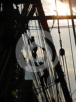 Climbing the Rigging