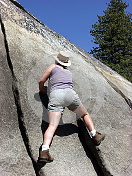 Climbing the rocks