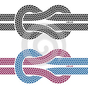 Climbing rope knot symbols