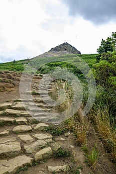 Climbing Roseberry Topping North Yorkshire