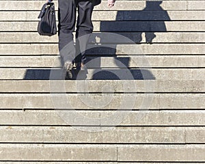 Climbing stairs