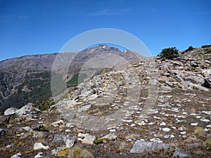 Climbing to sierrra nevada peak in las araucarias