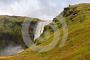 SkÃ³gafoss waterfall in the Southern Region of Iceland photo