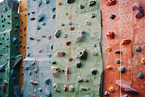 Climbing wall. Rock climbing. Athletics. Training of climbers.