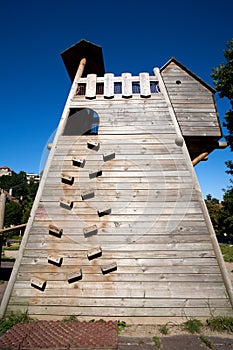 Climbing wall structure