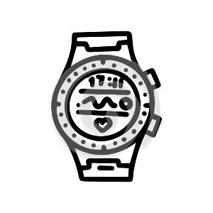 climbing watches line vector doodle simple icon