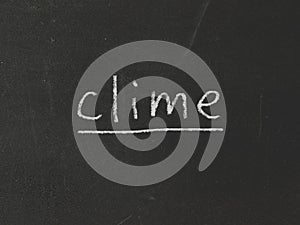 Clime concept word