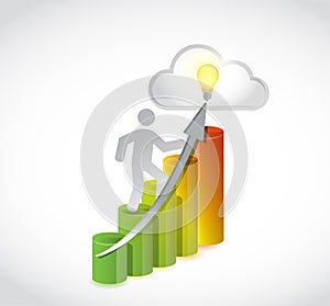 clime to the top. business concept illustration photo