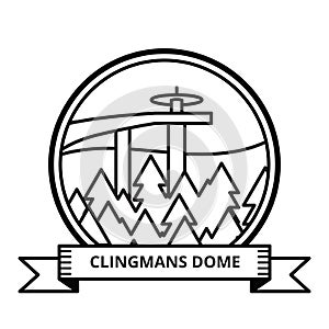 clingmans dome. Vector illustration decorative design