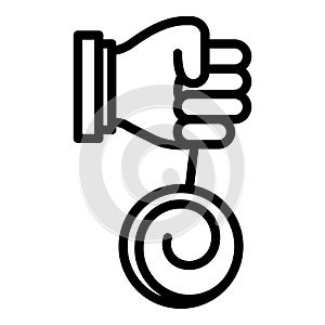 Clinic hypnosis icon, outline style