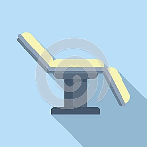 Clinic patient chair icon flat vector. Medical hospitalization