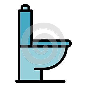 Clinic toilet icon vector flat