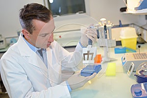 Clinical pharmacologist in lab