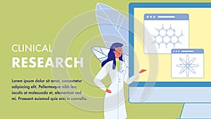 Clinical Research Cartoon Web Banner Template