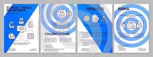 Clinical studies blue brochure template