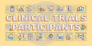 Clinical trial participants word concepts banner