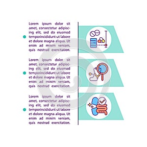 Clinical trials phases concept line icons with text