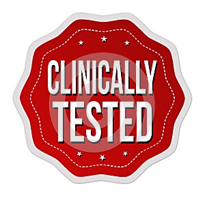 Clinically tested label or sticker