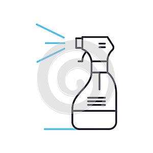 clining spray line icon, outline symbol, vector illustration, concept sign photo