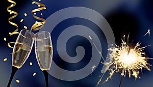 Clink glasses - New Year`s Eve / celebration