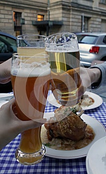 Clinking of Beer Glasses