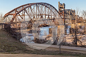 Clinton Presidential Park Bridge in Little Rock, Arkansas