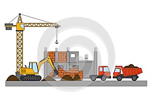 Clip art construction site
