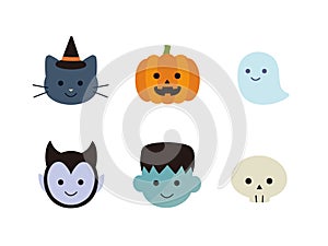 Clip art of Halloween characters icon